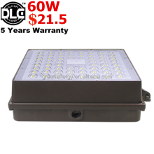 petrol station LED Canopy Light 60W ETL cETL Listed gas station 5000k 7800Lumen 100-277VAC HID Replacement 5 Years Warranty